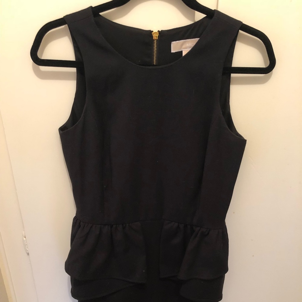 Black sleeveless MK dress